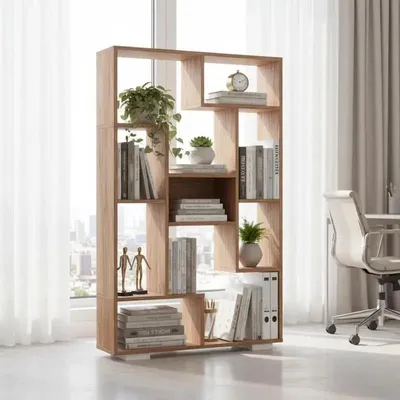 Productafbeelding van Hoog boekenkast voor thuiswerkplek en woonkamer