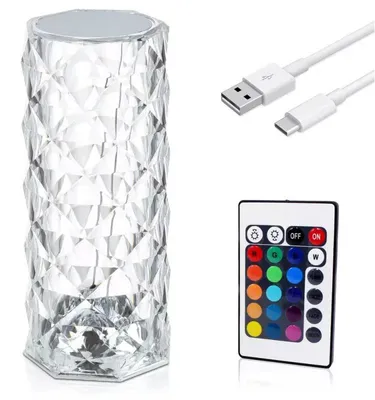 Immagine prodotto di Lampada da tavolo LED in cristallo, 16 colori