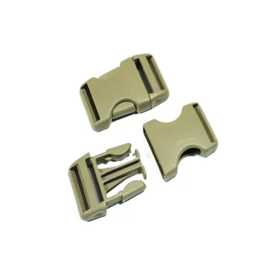 Produktbild von 10 x Steckschnalle Beige 25mm grade Kunststoffschnalle Steckverschluss Schnalle