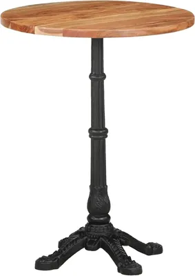 Produktbild von Bistrotisch aus massivem Akazienholz, Ø60 x 76 cm, als Beistelltisch oder Stehtisch für den Außenbereich
