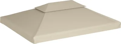 A standalone image of a beige gazebo canopy.