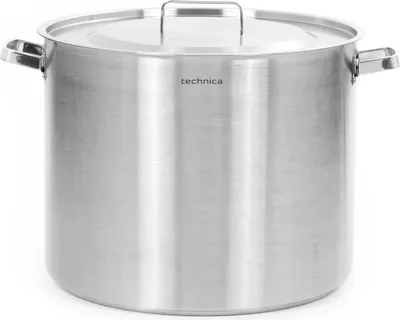 Produktbild von TECHNICA Mittlerer Topf 57,3L | 45 cm | Edelstahldeckel | Edelstahl Induktion Kochtopf