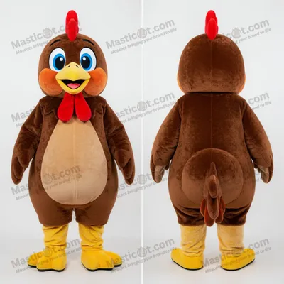 Produktbild von Goldbrauner MASTICOT Cartoon-Hühner-Maskottchen