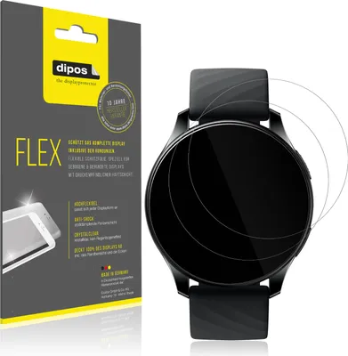 Obrázok produktu pre 2x ochranná fólia pre OnePlus Nord Smartwatch, 100% pokrytie displeja, dipos Flex