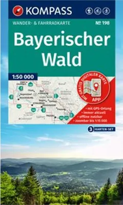 Produktbild von KOMPASS Wanderkarten-Set 198 Bayerischer Wald (3 Karten) 1:50.000