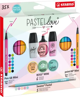 Zdjęcie produktu dla Zestaw piśmienniczy STABILO 77/5-9-5 Pastellove różne kolory