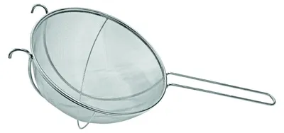 Produktbild von Schneider GmbH Edelstahl Passiersieb Ø 300 mm, 1,5 mm Maschenweite, mit Griff und Auflagehaken, für Profiküchen