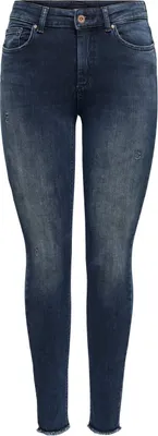 Produktbild von ONLY Damen Skinny Ankle Jeans Cropped Stretch Denim Hose ONLBLUSH Fransen Größe: L / 32L
