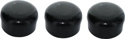 Immagine prodotto di 3 tappi per pali 60 mm neri tappi di copertura per recinzione tappi rotondi tappi di chiusura
