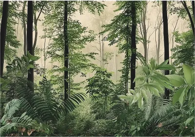 Produktbild von Fototapete Wald Natur - Tapete Schlafzimmer - 350x250 cm - inklusive kleister - Vlies Tapete - Vliestapete Wohnzimmer Schlafzimmer Küche Modern Wandtapete