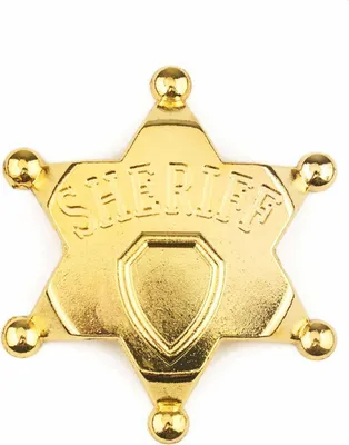 Produktbild von Cowboy Sheriffstern aus Metall - Gold