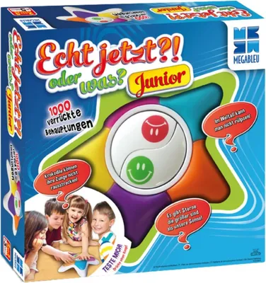 Obrázek produktu pro MEGABLEU | Opravdu teď nebo co? Junior | IQ kvíz pro děti | zábavná rodinná hra s 1000 otázkami | společenské hry pro děti | hlavolamy a deskové hry | pro 2 až 5 hráčů od 5 let