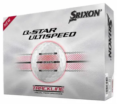 Zdjęcie produktu dla Piłki golfowe Srixon Q-star Ultispeed Trackline, białe, 12 sztuk. Białe, 12 sztuk