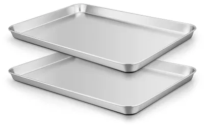 Produktbild von Backblech aus Edelstahl - Set von 2 - Ofenfest & Spülmaschinenfest
