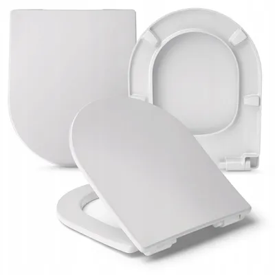 Obrázek produktu pro Tenký toaletní prkénko pro umyvadlo Cersanit City Oval K98-0146, barva bílá, materiál Duroplast, s pomalým dovíráním, odnímatelné, rozměry 35,5 x 43 cm
