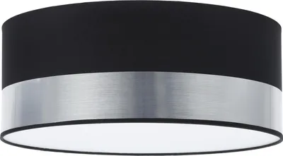 Image de Plafonnier Elegance Plexi noir-chrome 40cm E27