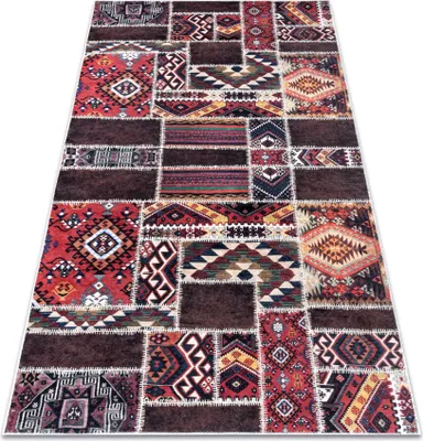Immagine prodotto di Tappeto lavabile ANDRE 2305 orientale patchwork antiscivolo - chiaretto / marrone multicolore 160x220 cm