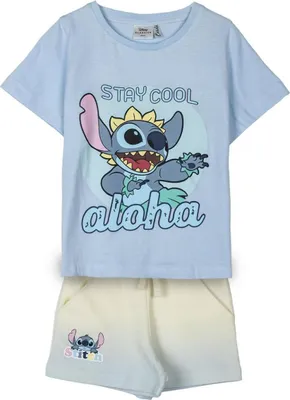 Image de Disney Stitch Set Enfants French Terry Jogger - Ensemble de sweat unie 6 ans