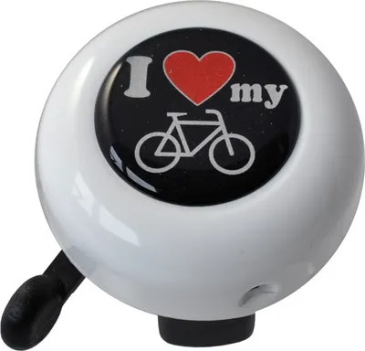 Produktbild von Reich 132561 K Trillerglocke Motiv I love my bike 55 mm, weiß