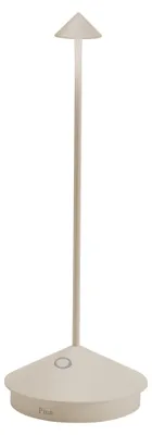 Immagine prodotto di Lampada a led da tavolo Pina Pro Sabbia ricaricabile e dimmerabile senza fili Zafferano 2200-2700-3000K IP54 Batteria da 12h