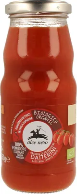 Produktbild von TOMATEN-PASSATA-SAUCE (AUS Datteltomaten) 350 g - ALCE NERO