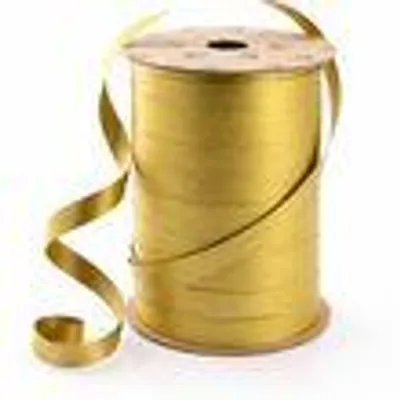 Produktbild von Geschenkband Ringelband 10mm x 250m mit Struktur Gold matt