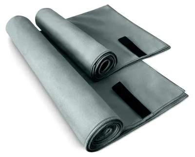 Produktbild von Mikrofaser Handtuch, ® - Schnelltrocknendes Handtuch ideal für Fitness, Sport und Reisen (50 x 100 cm, Grau)