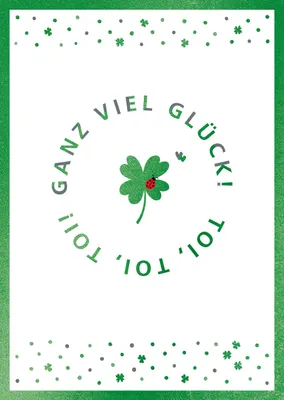 Produktbild von neu 10/2026 Glückwünsche Flashlight Soundkarte A5-Format Kleeblätter Ganz viel Glück Song: Happy