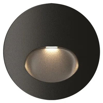 Image de Luminaire encastré LED, aluminium, noir, IP65, D 6,2 cm