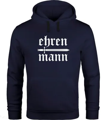 Produktbild von Hoodie Herren Ehrenmann Kapuzen-Pullover Moonworks® schwarz XL