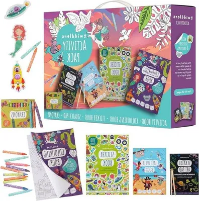 Zdjęcie produktu dla Kinder-Kunstset 42-teilig, Malbuch, Sticker, Reise, Geburtstag