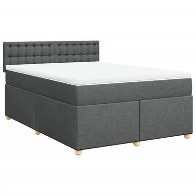 Produktbild von Boxspringbett mit Matratze Dunkelgrau 160x200 cm Stoff