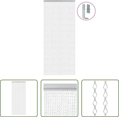 Produktbild von The Living Store Türvorhang aus Ketten 90x200 cm Aluminium