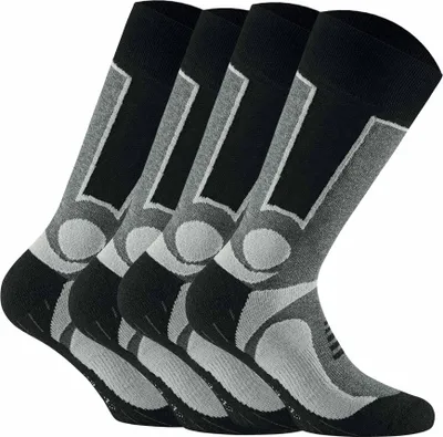 Produktbild von Rohner Basic Uni Trekking Socken, 4er Pack - Basic Outdoor Socks, Sportsocken Grau 43-46