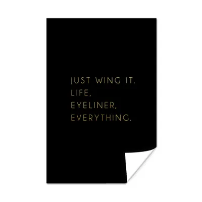 Produktbild von MuchoWow® Poster Zitate - Motivation - Gold - Schwarz 40x60 cm - Plakate für die Wand - Poster Babyzimmer