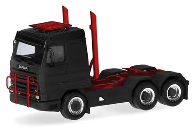 Zdjęcie produktu dla Herpa – ciężarówka Scania 143 Streaml.Aerop. ciągnik siodłowy 3-osiowy, czarny 316743-002
