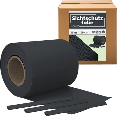 Produktbild von Sichtschutz PVC Sichtschutzstreifen für Doppelstabmatten Zaun Doppelstabmattenzaun Stabmattenzaun Gartenzaun Auswahl 5 Farben Kingpower, Farbe:Anthrazit, Rollenlänge:35 m