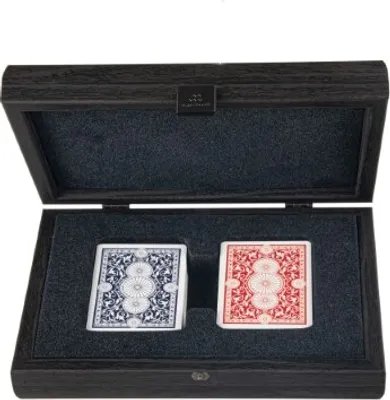 Produktbild von Exklusive Spielkarten in Holzbox | CDE10