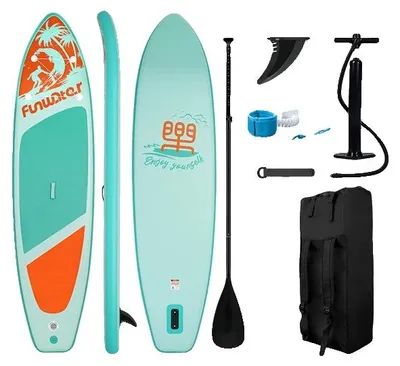 Obrázek produktu pro Nafukovací paddleboard, odolná konstrukce, vhodné pro všechny úrovně dovedností, model SUPFW28C, rozměry 350 x 87 x 15 cm