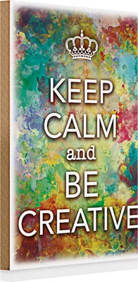 Produktbild von Holzschild Spruch 20x30cm Keep Calm and be creative