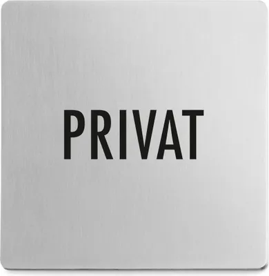 Produktbild von ZACK Edelstahl Türschild Indici Hinweisschild Privat ZACK 50723