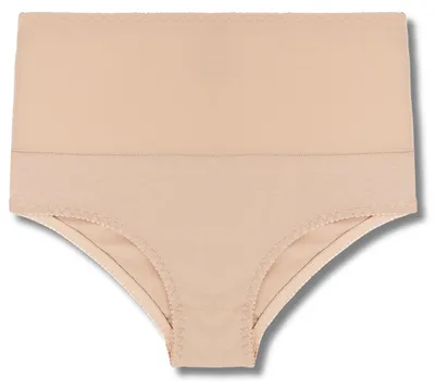 Obrázok produktu pre Dámske spodné prádlo – vysoký pás, veľkosť 3XL – spodné nohavičky, farba béžová, 1 kus – body