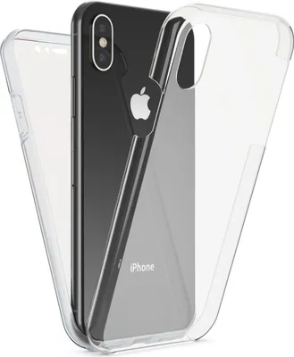 Produktbild von NALIA 360 Grad Handy Hülle für Apple iPhone XS Max, Full Cover Case Bumper Etui Transparent