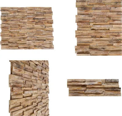 Obrázek produktu pro vidaXL 3D obklad na zeď 10 ks. 1,01 m² masivní teakové dřevo - Obklady na zeď - Obklady na zeď - Dekorace na zeď - Dekorace na zeď
