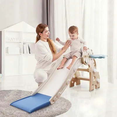 Obrázok produktu pre Detská šmýkačka pre deti od 1 do 4 rokov, do interiéru, biela