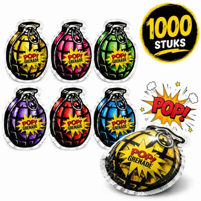 Produktbild von 1000 Stück Knallbeutel – Knallgranate – Kleine explosive Granate, automatisch aufblasbar – Spielzeug-Knallbeutel – Knallbombe – Scherzartikel