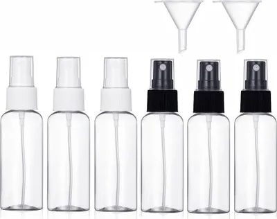 Produktbild von Zerstäuber durchsichtig leere sprühflasche nachfüllbar Feinen Nebel parfümzerstäuber 6 X 50 ml ,Zufällige Farbe