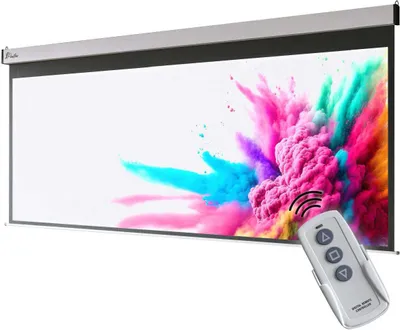 Produktbild von PANTERA | Motorleinwand | 240 x 135 cm | 108" | 16:9 | Premium Rohrmotor | 4K/8K Ultra HDR 3D | Beamerleinwand, Projektionsleinwand, Präsentationswand, Motorleinwand, Kinoleinwand