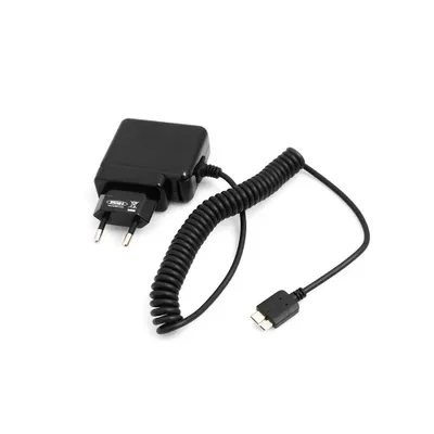 Obrázek produktu pro System-S 2 Amp Micro USB 3.0 Nabíjecí zdroj Spirálový nabíjecí kabel Cestovní nabíječka 1,5 m