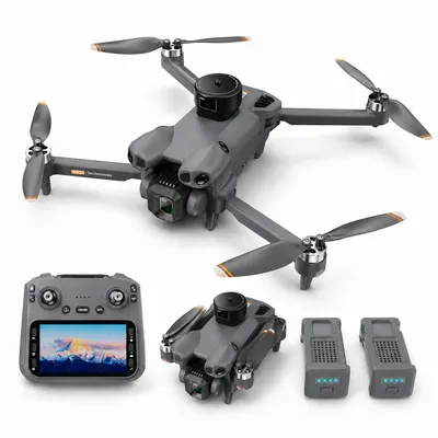Produktbild von RC-Quadrocopter AE51 (mit HD-Kamera, 4,5-Zoll-Display-Fernsteuerung), Hinderniserkennung, Return-to-Home, bis 50 min Flugzeit